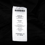 Sandro Paris Schwarzes, ärmelloses, drapiertes Kurzkleid für Damen, Größe 42 XL, SFPRO02870