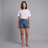 Maje Women's Blue Rhinestones Denim Shorts Size 34FR 8UK 2US MFPSH00403