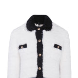 Maje Women's White Knit Button Fluffy Cardigan Size 36 FR 8 UK 4 US MFPCA00303