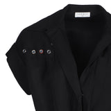 Sandro Women's Black Linen Blend Shirt Dress Size 36 FR 8 UK 4 US SFPRO00473