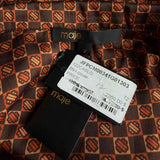 Maje Women's Brown Long Sleeve Satin Shirt Size 38 FR 10 UK 6 US MFPCM00341