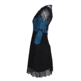 Sandro Damen-Kurzkleid aus schwarzer Spitze, Größe 34 FR, 6 UK, 2 US, R20352H