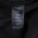 Maje Women's Black Satin Rhinestone Dress Size 38 FR 10 UK 6 US MFPRO02665