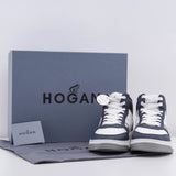 Hogan Men's Navy Leather H630 Basket Sneakers Size 41 EU 7.5 UK 9 US