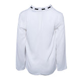 Sandro Women's White Long Sleeve Viscose Blouse Size 34 FR 6 UK 2 US E11535H