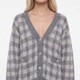 Sandro Women's Grey Knit Mohair Blend Cardigan Size 40 FR 12 UK 8 US SFPCA00718