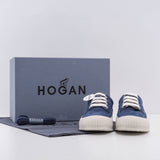 Hogan Women's Navy Suede H258 Tradition Sneakers Size 37.5 EU 4.5 UK 7.5 US