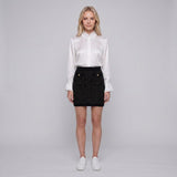 Sandro Women's Black Wool Blend Short Skirt Size 38 FR 10 UK 6 US SFPJU00994