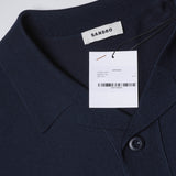 Sandro Paris Men's Dark Navy Knit Short Sleeve Shirt Size S SHPTR00462