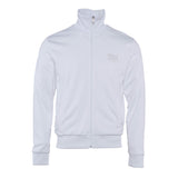 Sandro Men's White Embroidered Logo Zip Up Sweater Size M SHPSW00587