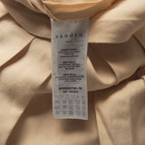 Sandro Damen-Kurzkleid aus beiger Viskose und „ Leinen “, Größe 34 FR, 6 UK, 2 US, SFPRO01745