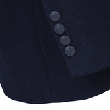Maje Women's Navy Blue Buttons Oversized Wool Blend Coat Size 40 L 12 MFPOU00901