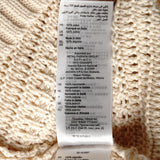 Sandro Men's Ecru Open Work Knit 100% Cotton Sweater Size S SHPTR00359