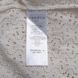 Sandro Women's White 100% Cotton Blouse Size 36 FR 8 UK 4 US SFPCM00468