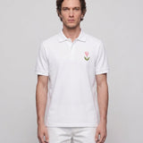 Sandro Men's White Embroidered 100% Cotton Polo Shirt Size XL SHPTS01141