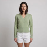 Sandro Women's Green Cashmere Blend Sweater Size 36 FR 8 UK 4 US SFPPU01557