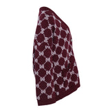 Maje Women's Burgundy Knit V-Neck Cardigan Size 36 FR 8 UK 4 US MFPCA00294
