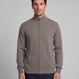 Hackett London Men's Brown Full Zip 100% Wool Sweater Size 3XL HM702830