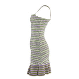 Sandro Women's Multicolor Knit Smocked Dress Size 38 FR 10 UK 6 US SFPRO01715