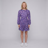 Maje Women's Purple Viscose Floral Short Dress Size 40 FR 12 UK 8 US MFPRO02586