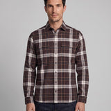Hackett London Men's Brown Check Slim Fit Flannel Shirt Size M HM309211