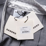 Sandro Paris Grauer, plissierter Kurzrock für Damen, Größe 38 (FR), 10 (UK), 6 (US), Artikelnummer SFPJU01027