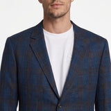 Hackett London Men's Blue Silk Blend Suit Jacket Size 44 R HM443057