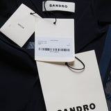 Sandro Men's Navy Viscose Short Sleeve Shirt Size S SHPCM01082 RRP:195EUR