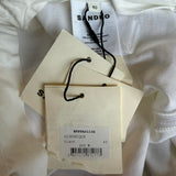 Sandro Paris Women's White Wide Leg Trousers Size 40 FR 12 UK 8 US SFPPA01132