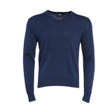 Hackett London Top Sweater V-Neck Wool Cashmere Knit Blue Size S HM702699