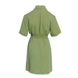 Sandro Paris Women's Green Button Up Short Dress Size 36 FR 8 UK 4 US SFPRO03597