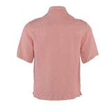 Sandro Paris Men's Pink Viscose Linen Short Sleeve Shirt Size S SHPCM00880