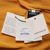 Sandro Women's Orange Rib Knit Midi Dress Size 40 FR 12 UK 8 US SFPRO02377