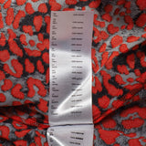 Maje Women's Red 100% Viscose Leopard Print Midi Dress Size 1 S 8 H18RIVELE