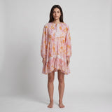 Maje Women's Pink Silk Blend Floral Dress Size 36 FR 8 UK 4 US MFPRO02510