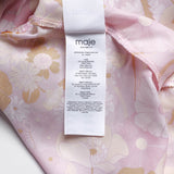 Maje Women's Pink Satin Floral Short Dress Size 36 FR 8 UK 4 US MFPRO02361