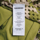 Sandro Women's Green Open Knit Cotton Long Dress Size 38 FR 10 UK 6 US SFPRO03066