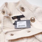 Maje Damen-Pullover in Ecru, geflochten, „ Strick “, grob gestrickt, Größe 36 FR, 8 UK, 4 US, MFPPU00537
