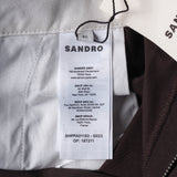 Sandro Men's Dark Brown Cotton Cargo Trousers Size 46 FR 36 UK 38 US SHPPA01193