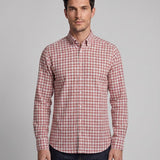 Hackett London Men's Red Check Long Sleeve Cotton Shirt Size M HM309210