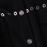 Maje Women's Black Eyelets Wool Blend Knit Cardigan Size 0 XS UK 6 MFPCA00240