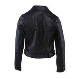 Maje Women's Black Cow Leather Biker Jacket Size 36 S 8 E18BASSUNG