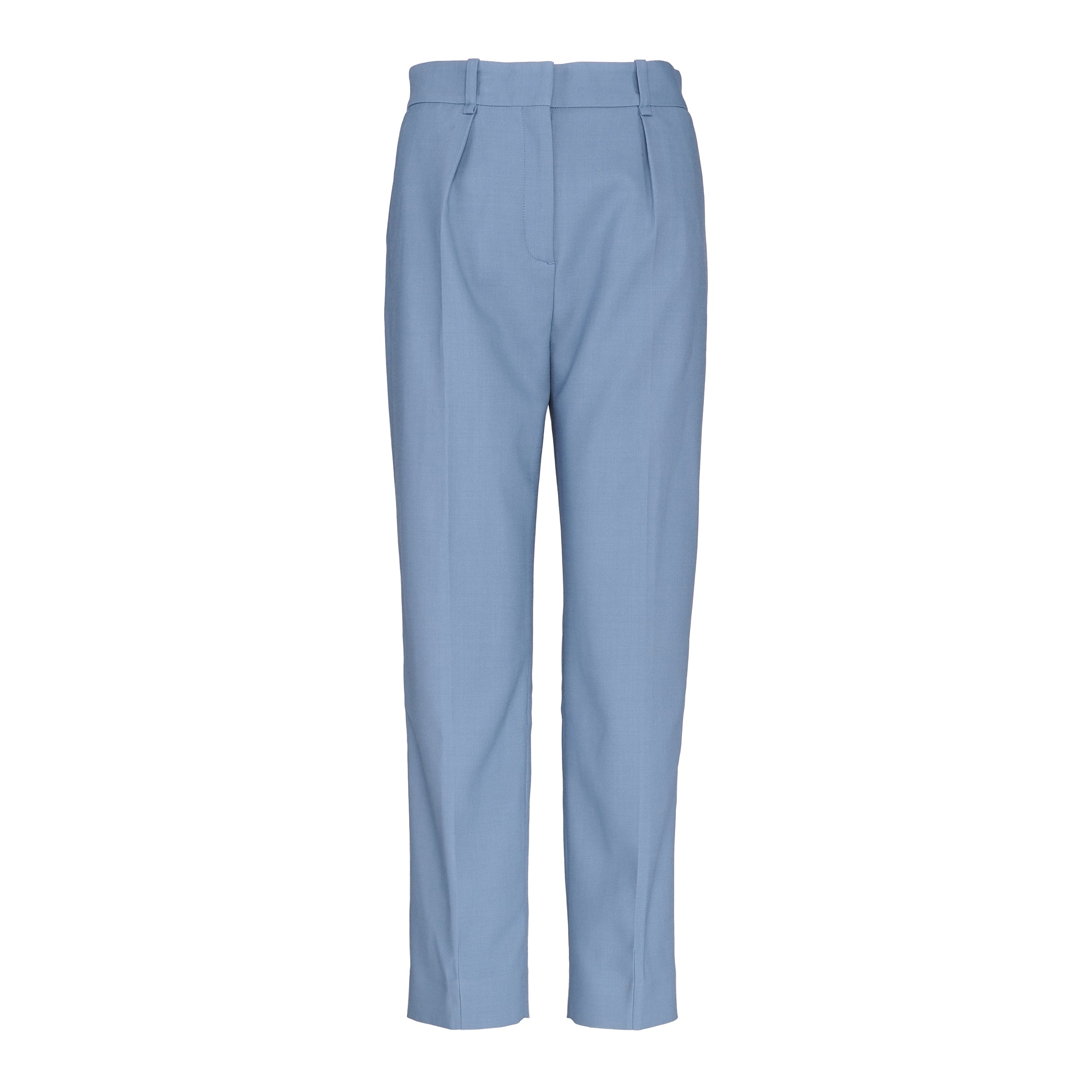 Maje Women's Blue Wool Blend High Waist Suit Trousers Size 36 S 8 MFPPA00418