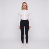 Sandro Paris Women's Black Stretch Leggings Style Trousers Size 38 M 12 P11609E
