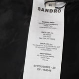 Sandro Women's Black Wool Blend Long Coat Size 40 FR 12 UK 8 US SFPOU00582