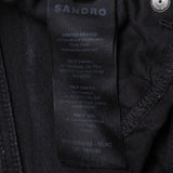Sandro Paris Damenjeans, grau, gerader Schnitt, unversäuberte Säume, Größe 34 XS, 6 SFPJE00168