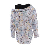 Maje Women's Multicolor Long Sleeve Floral Blouse Size 40 FR 12UK US MFPTO00581