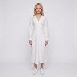Sandro Women's White V-Neck Long Sleeve Dress Size 36 FR 8 UK 4 US SFPRO02909