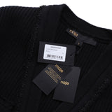 Maje Women's Black Knitted Shiny Trim Cardigan Size 36 FR 8 UK 4US MFPPU00528