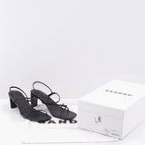 Sandro Damen-Sandalen mit Riemchen und Absatz, schwarz, Größe 38 (EU), 5 (UK), 8 (US), SFACH00937